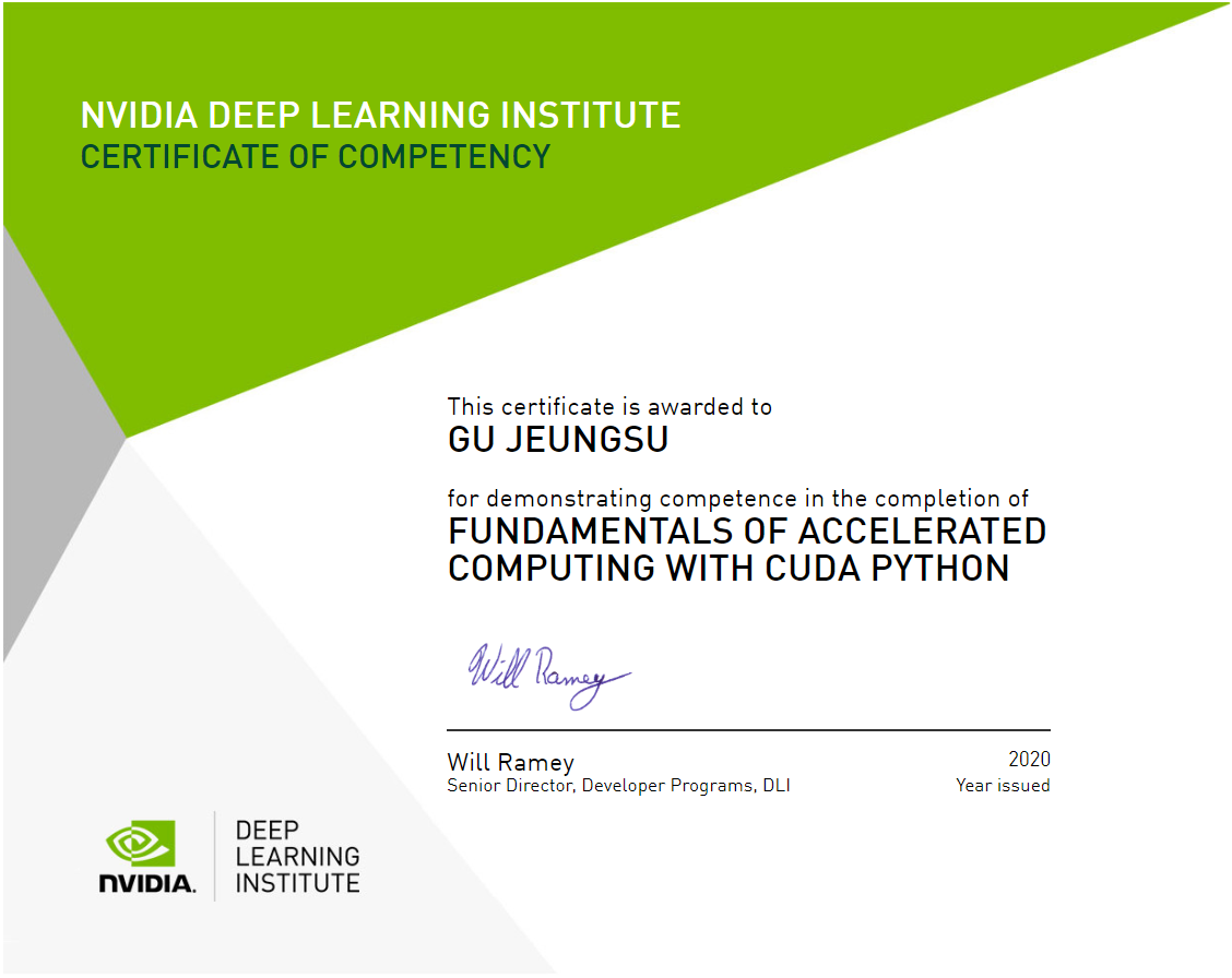 Fundamentals of Accelerated Computing with CUDA Python Review - Jeyoung ...